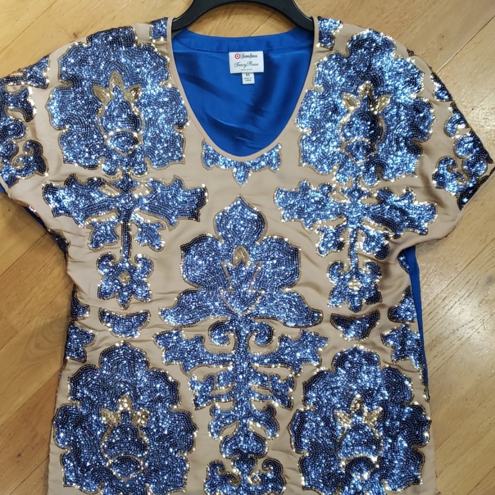 Neiman Marcus Sequin Top XS - Picture 3 of 8